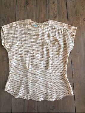Vintage 100% Silk SK & Company Button Back Blouse | Size 10